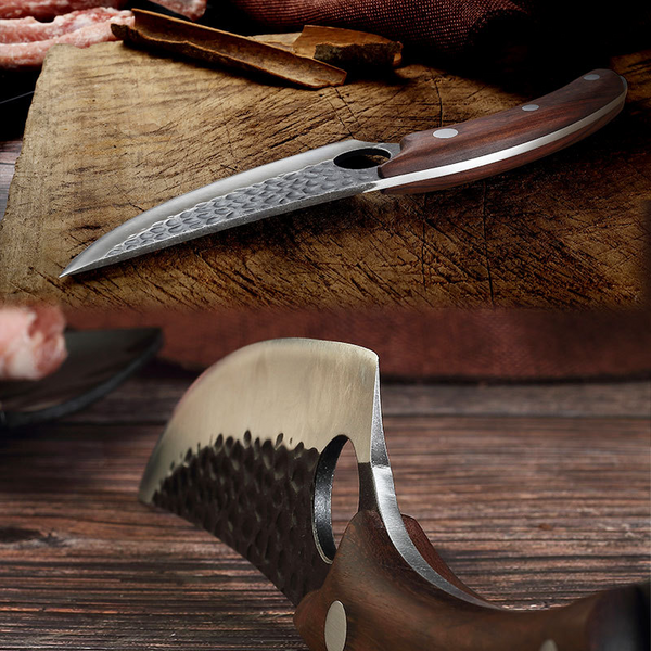 Kiru Hunter — Hammered Boning Knife with Sheath