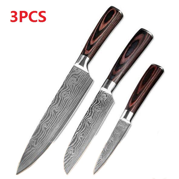 Kiru Pro Series Damascus-pattern chef knife set, image 1