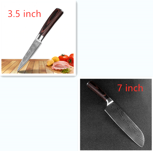 Kiru Pro Series Damascus-pattern chef knife set, image 2