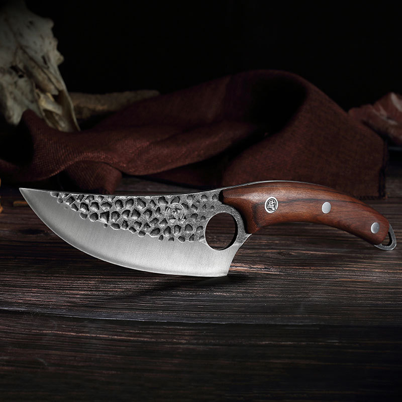 Kiru Hunter — Hammered Boning Knife with Sheath