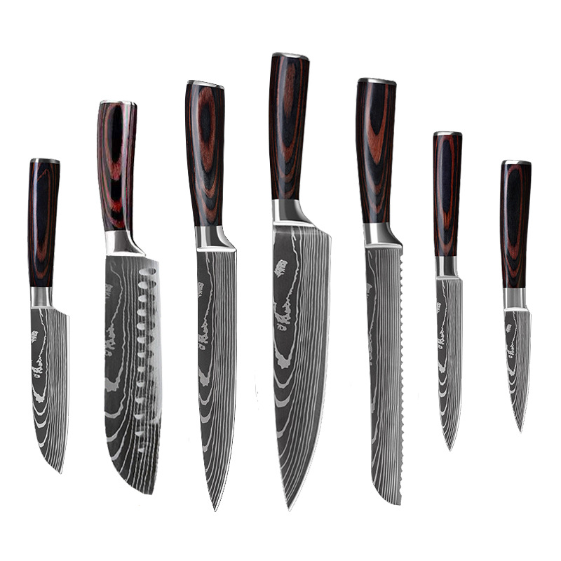 Kiru Core Set Damascus-pattern chef knife set, image 6